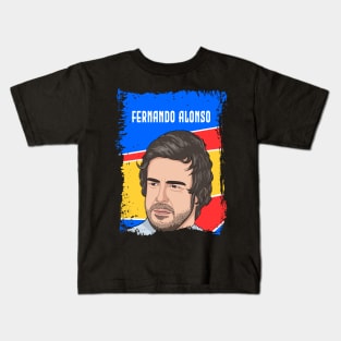 Fernando Alonso Illustration Tribute Kids T-Shirt